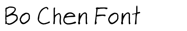 Bo Chen Font font preview